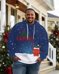 Big & Tall Blue Streetwear Hoodie for big men