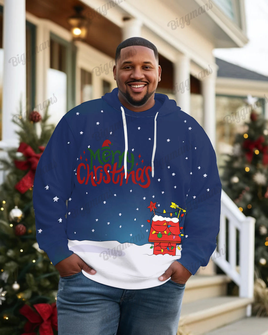Big & Tall Blue Streetwear Hoodie for big men