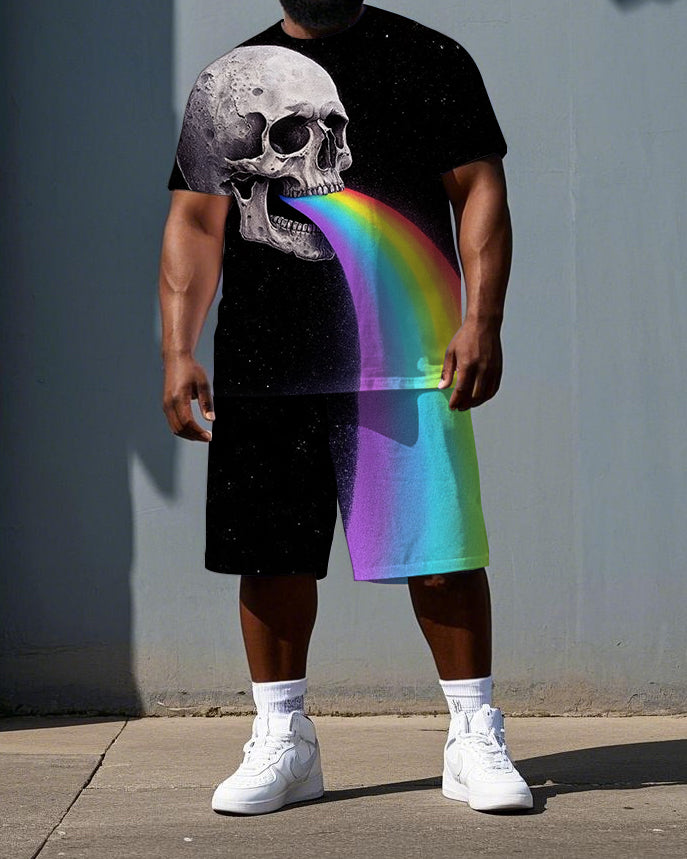 Big & Tall Graphic Skull Two-piece Set for big men view 1