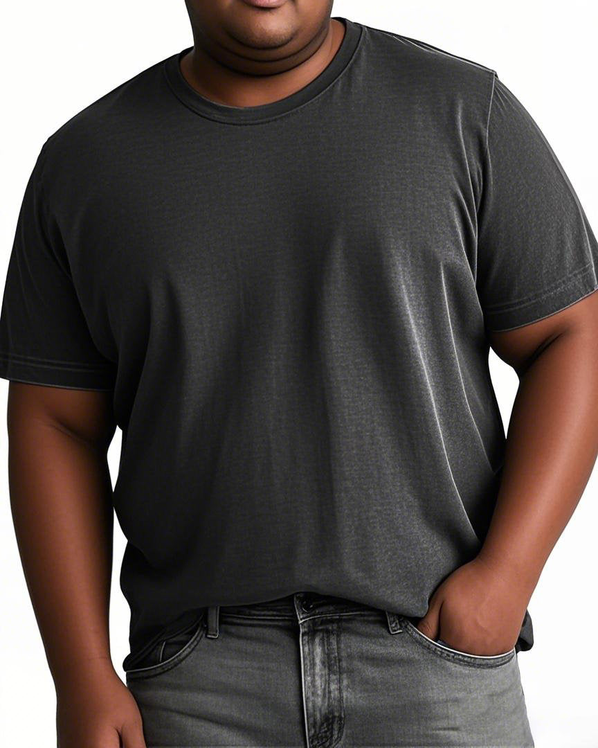Big & Tall Washed Solid Color T-Shirt for big men view 2