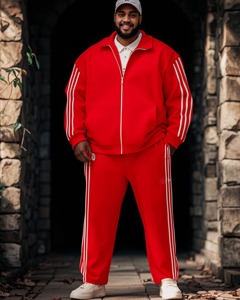 Big & Tall Colorblock Two-piece Set for big men view 1