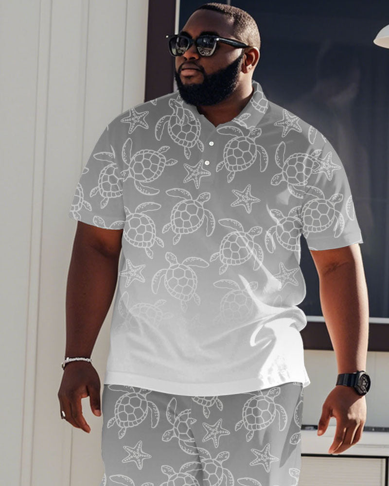Big & Tall White Gray Hawaiian Jeans for big men view 2