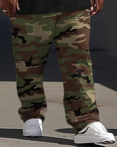 Big & Tall Graphic Camouflage Two-piece Set for big men view 3