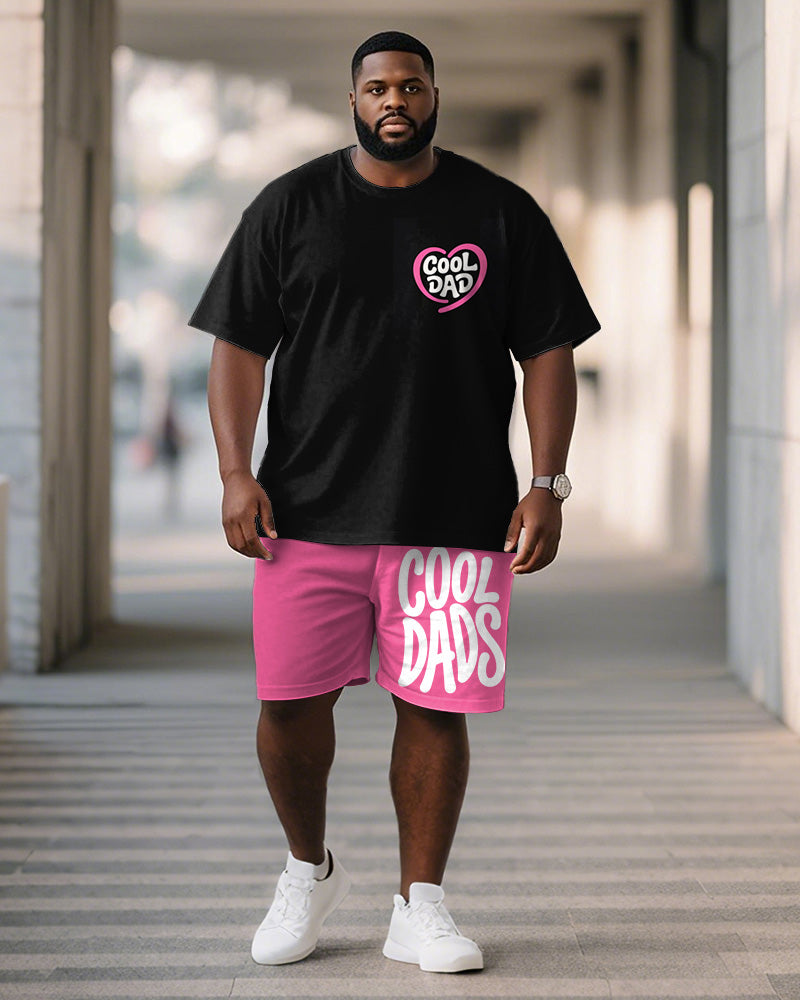 Big & Tall Graphic T-Shirt Shorts Set for big men view 1