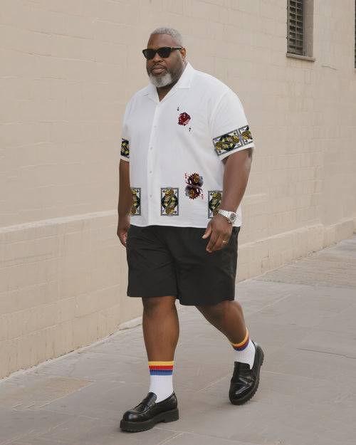 Big & Tall Graphic T-Shirt Shorts Set for big men view 1