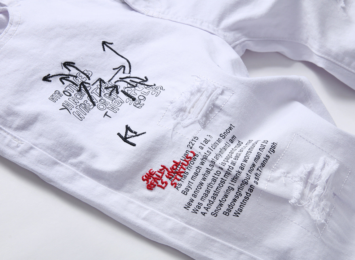 Big & Tall Denim Graphic Graffiti Jeans for big men view 5
