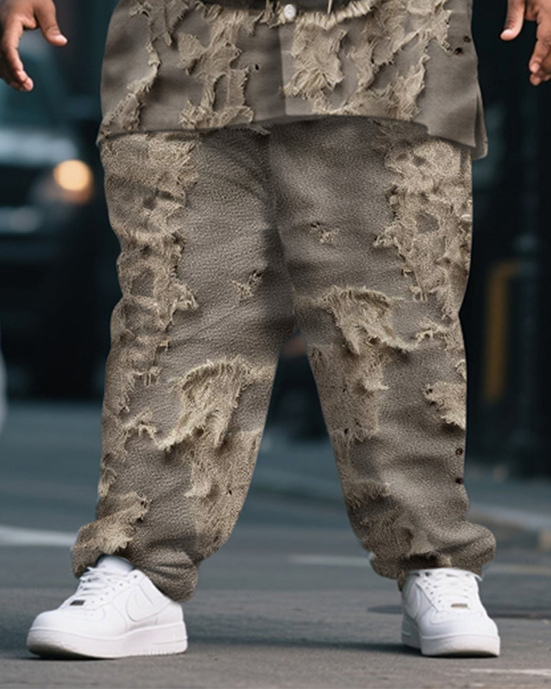 Big & Tall Graphic T-Shirt Pants Set for big men view 3