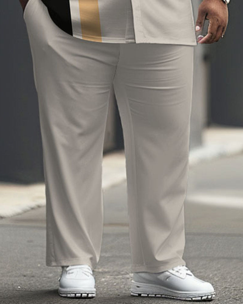 Big & Tall Striped Business Casual Jeans for big men view 3
