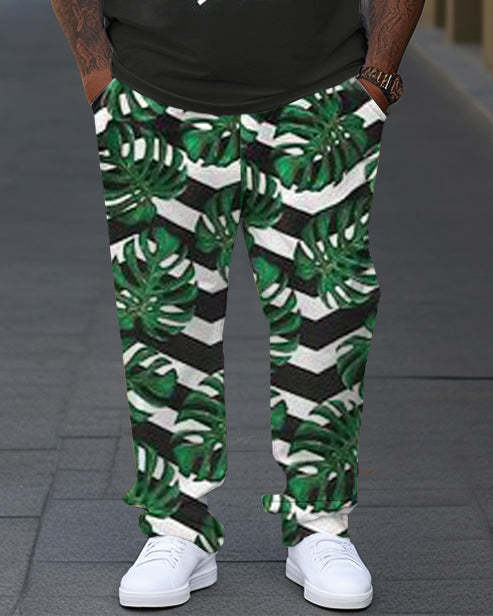 Big & Tall Streetwear T-Shirt Pants Set for big men view 3