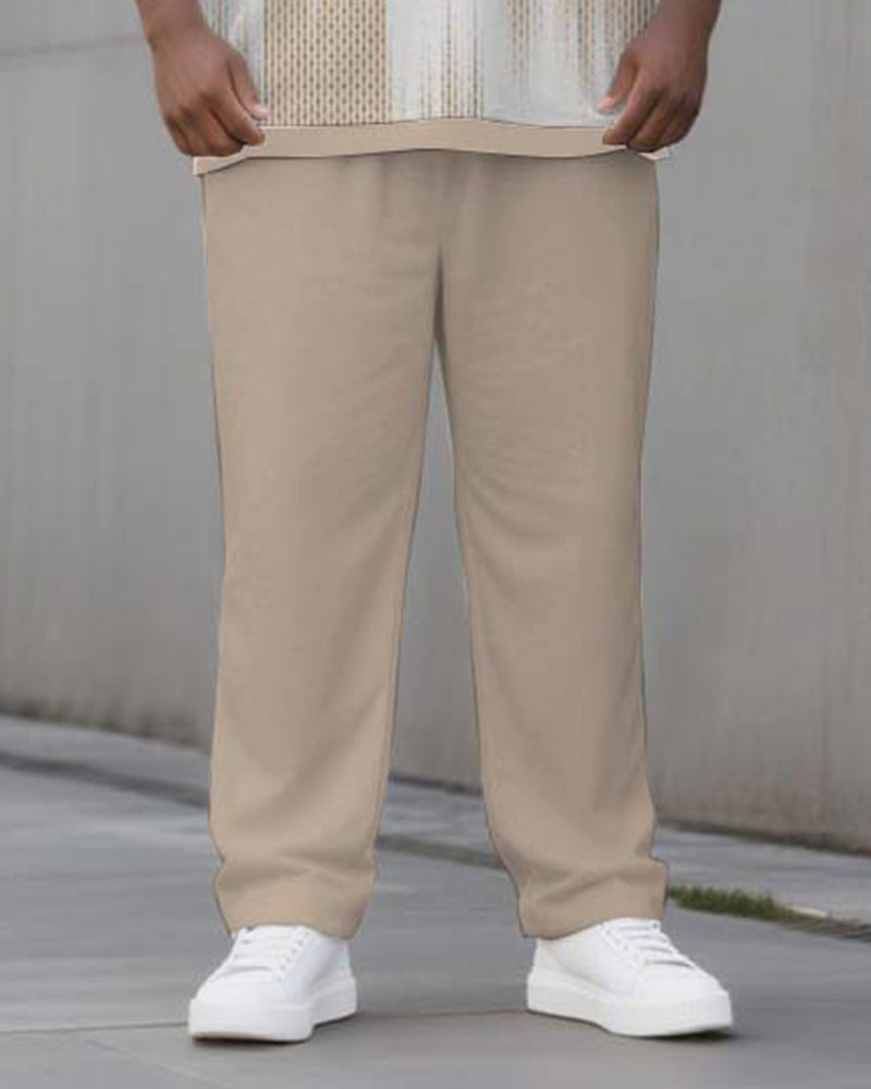 Big & Tall Striped Two-piece Set for big men view 3
