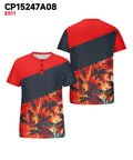 Big & Tall Red Hawaiian Graphic T-Shirt for big men view 3