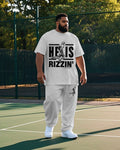 Big & Tall Graphic T-Shirt Pants Set for big men view 1