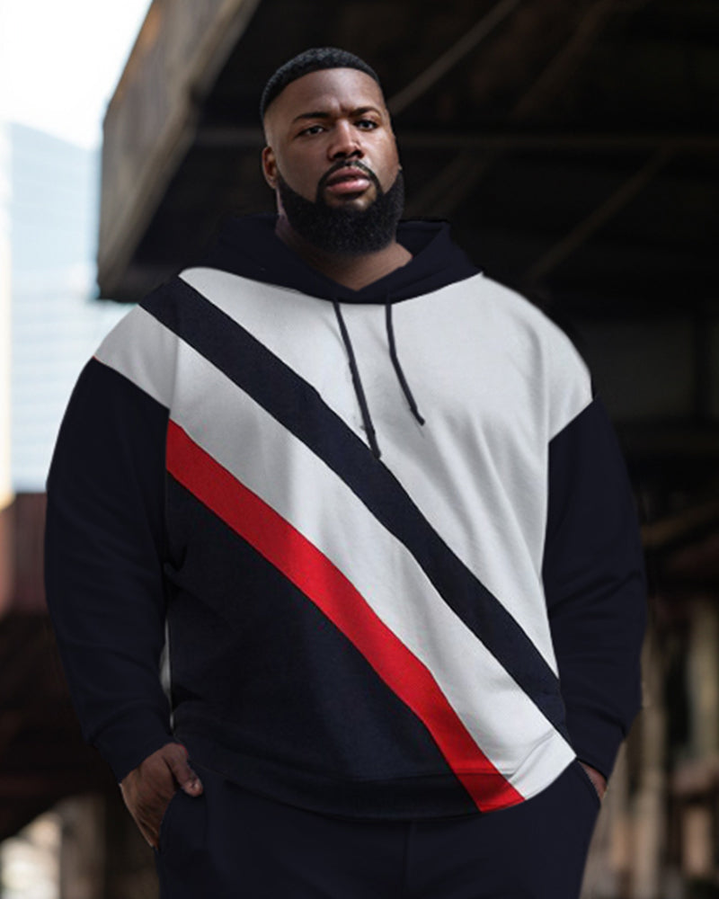 Big & Tall Colorblock Athletic Hoodie for big men view 5