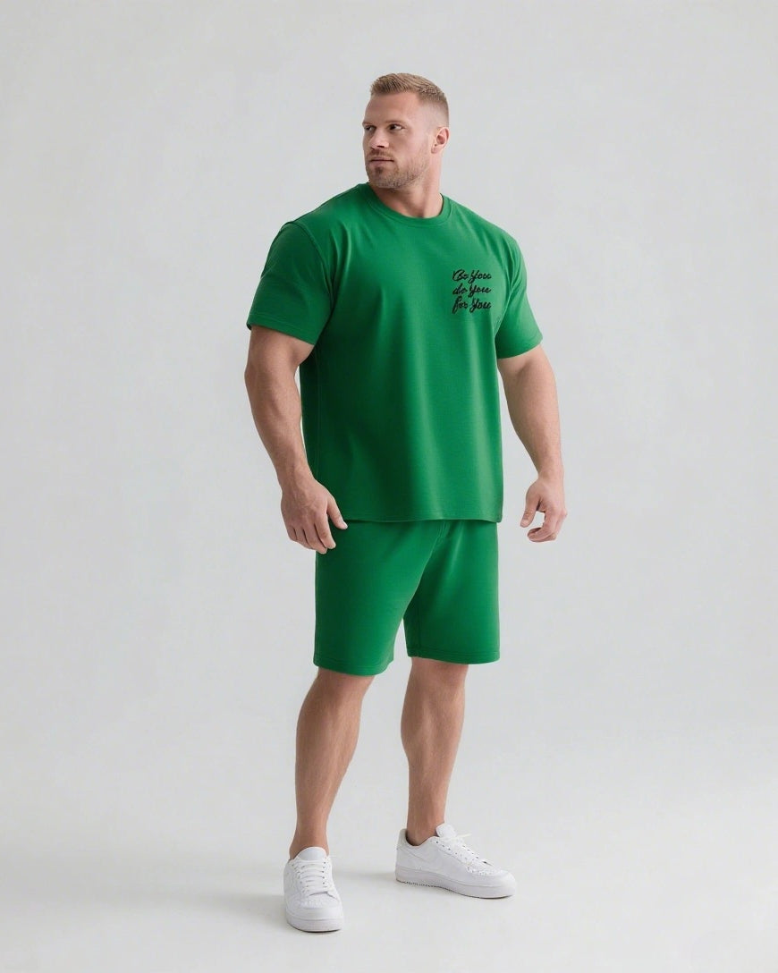 Big & Tall Graphic Streetwear Two-piece Set for big men view 9