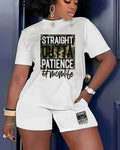 Big & Tall Streetwear T-Shirt Shorts Set for big men view 1