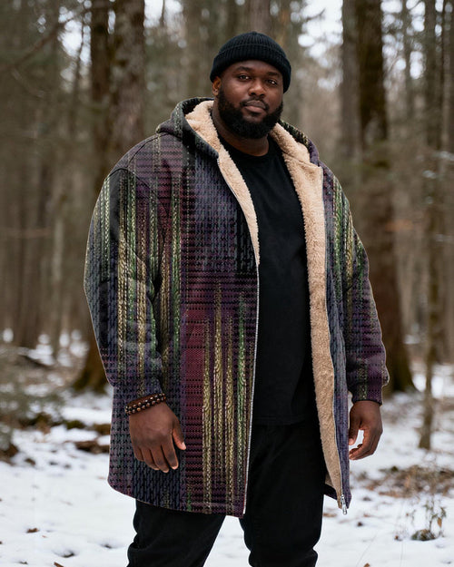 Big & Tall Plaid Vintage Hoodie for big men view 2