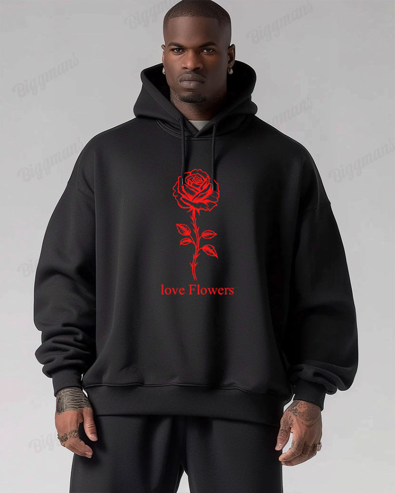 Big & Tall Graphic Streetwear Hoodie for big men