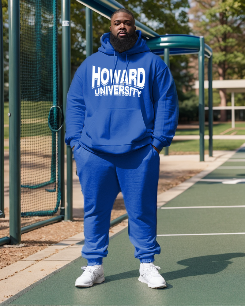 Big & Tall Graphic Hoodie Sweatpants Set for big men view 1