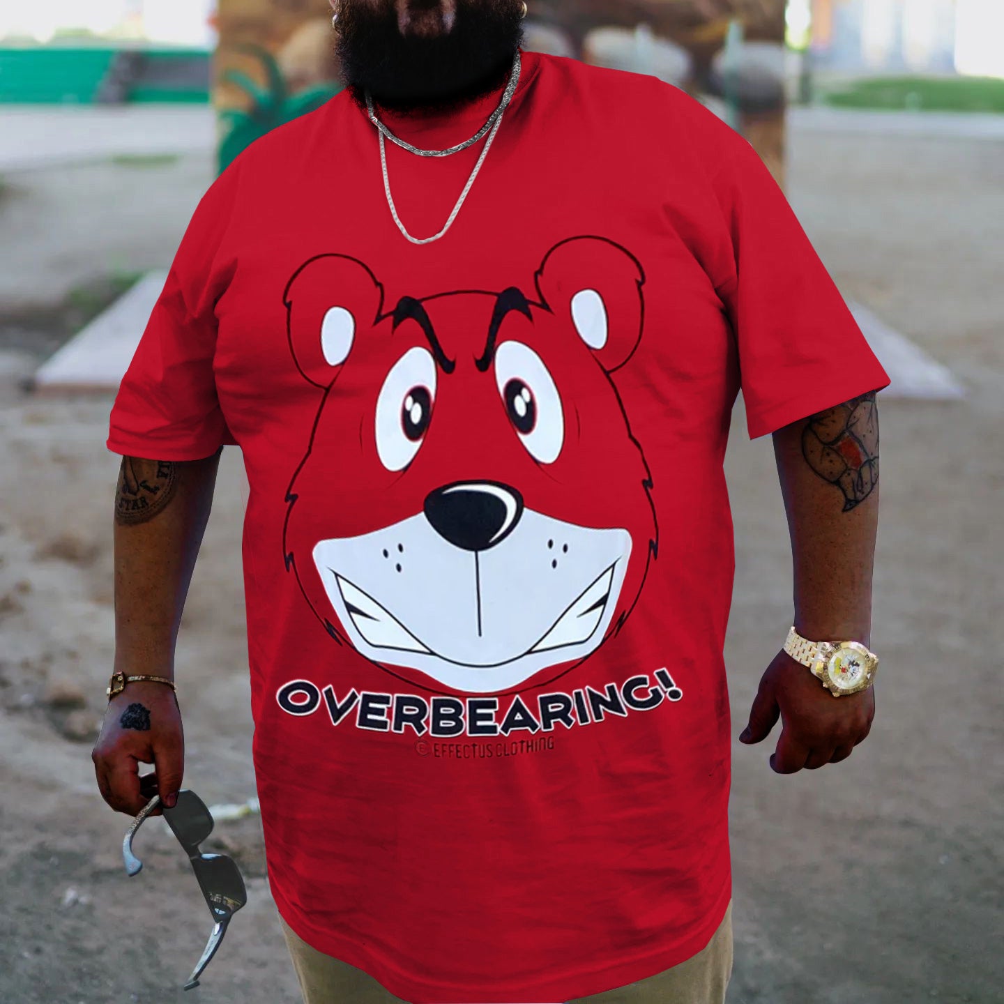 Big & Tall Red T-Shirt for big men view 3