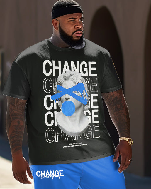 Big & Tall Streetwear Two-piece Set for big men view 2