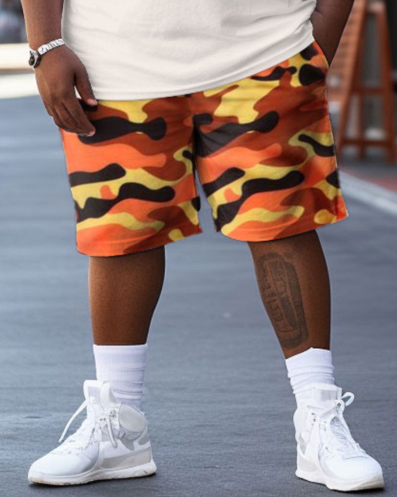 Big & Tall Colorblock Graffiti Two-piece Set for big men view 3