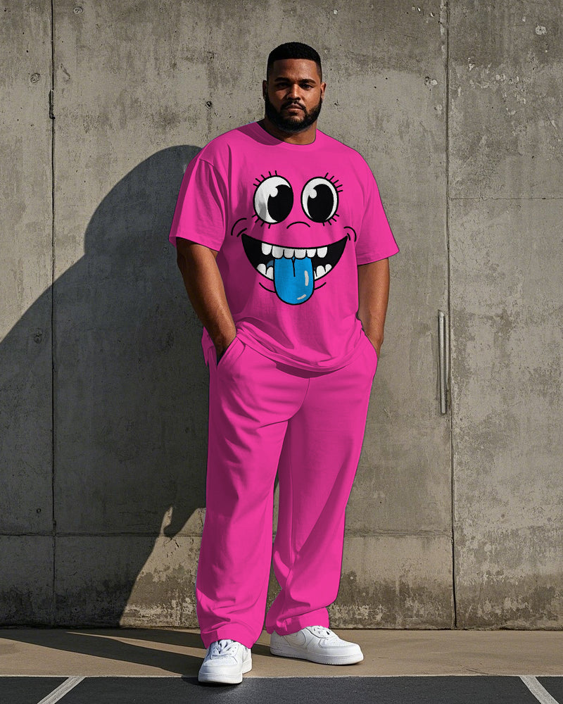 Big & Tall Graffiti T-Shirt Pants Set for big men view 1