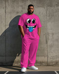 Big & Tall Graffiti T-Shirt Pants Set for big men view 1