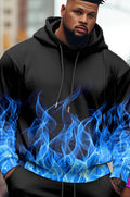 Big & Tall Graffiti Hoodie Sweatpants Set for big men view 4