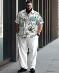 Big & Tall Hawaiian Graphic T-Shirt Pants Set for big men view 1