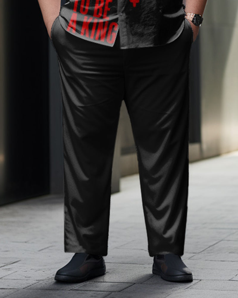 Big & Tall Graphic T-Shirt Pants Set for big men view 3