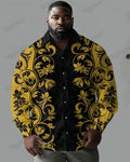 Big & Tall Gradient Graphic Shirt Pants Set for big men