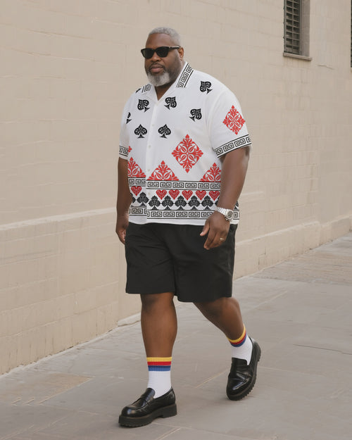 Big & Tall Graphic T-Shirt Shorts Set for big men view 1