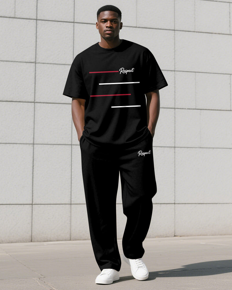 Big & Tall Graphic T-Shirt Pants Set for big men view 2