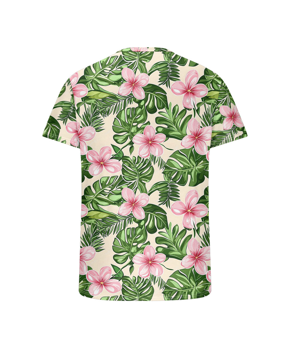 Big & Tall Green Hawaiian Graphic T-Shirt for big men view 5