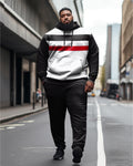 Big & Tall Colorblock Athletic Hoodie for big men view 1