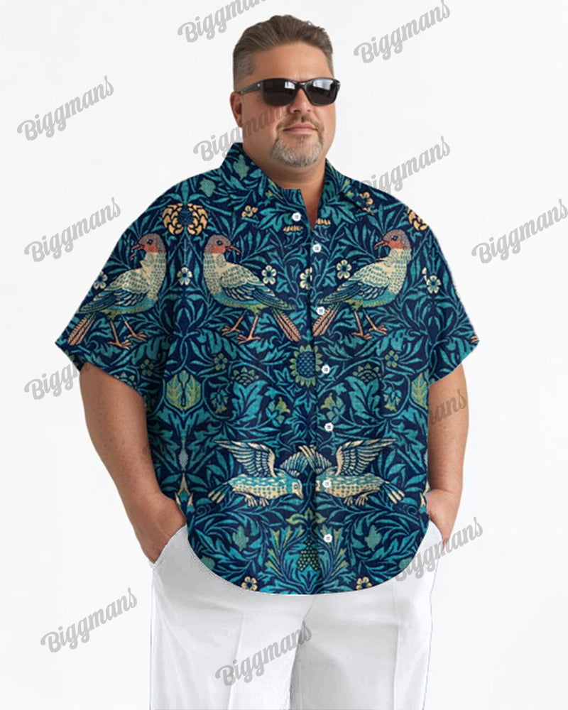 Big & Tall Streetwear Short Sleeve Shirt for big men