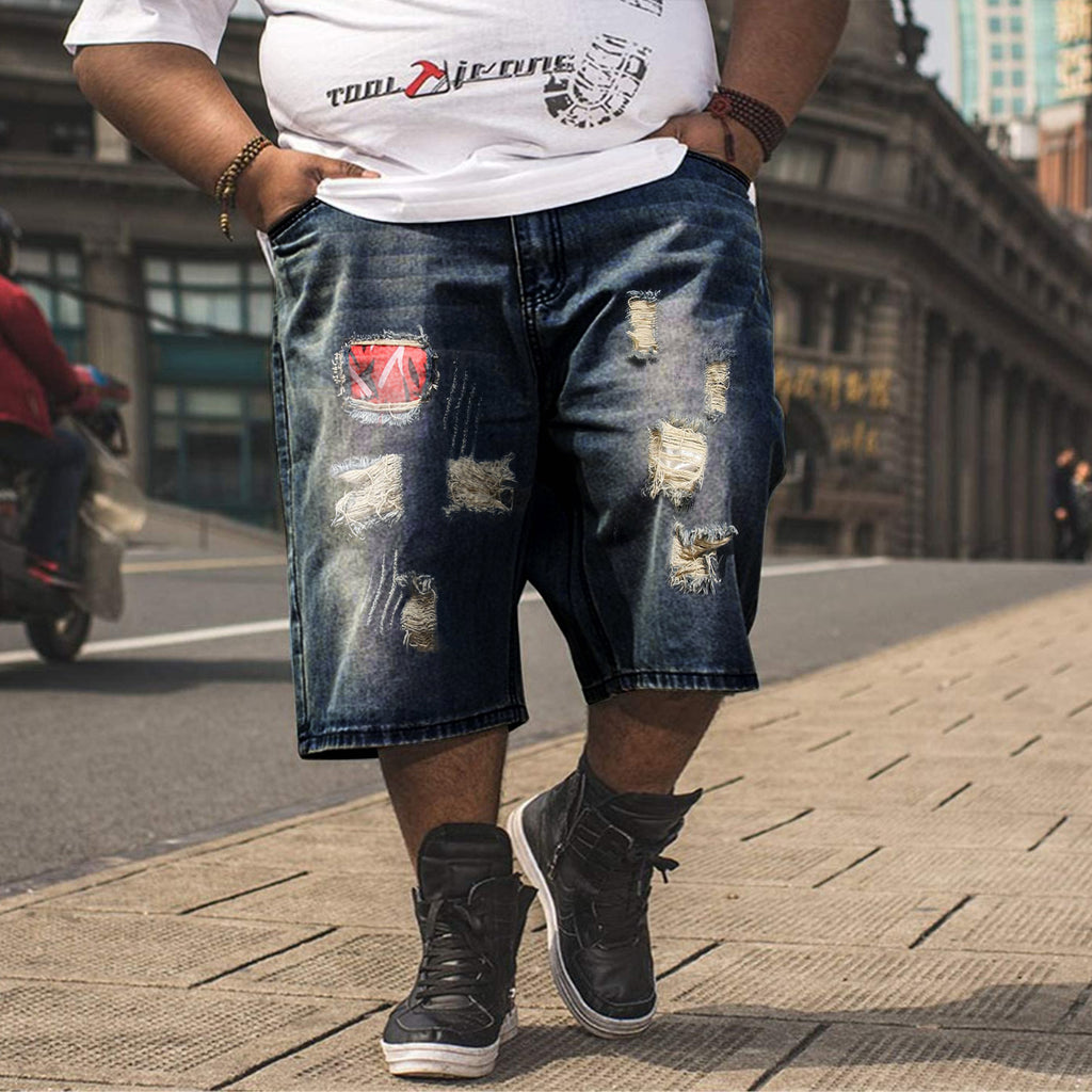 Big & Tall Denim Graffiti Streetwear Jeans for big men view 1
