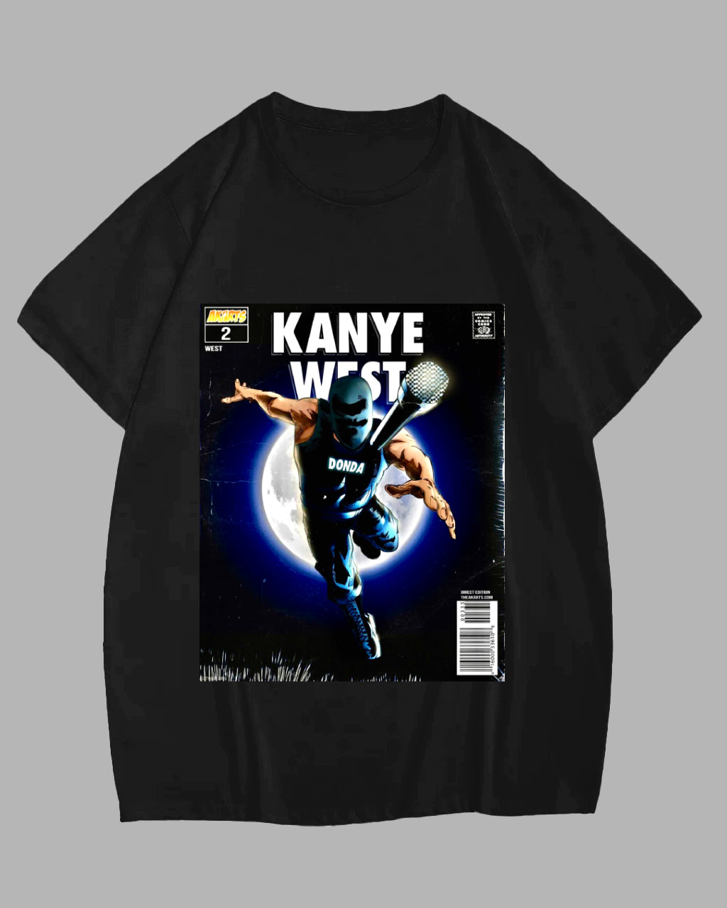 Big & Tall Black Graphic T-Shirt for big men view 1