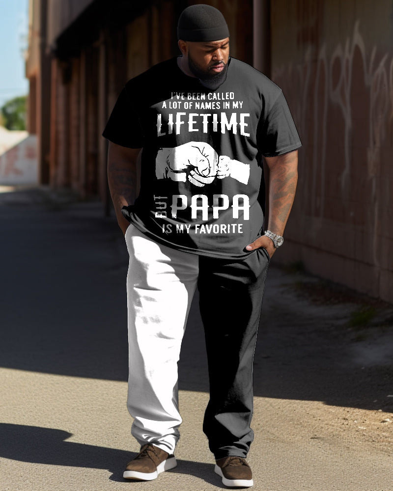 Big & Tall Graphic T-Shirt Pants Set for big men view 1