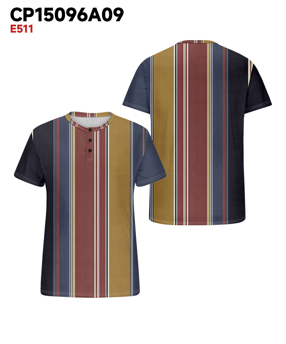 Big & Tall Geometric Striped Graphic T-Shirt for big men view 3
