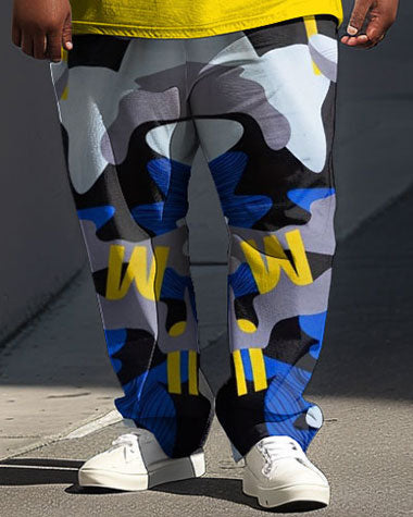Big & Tall Graphic Camouflage Two-piece Set for big men view 3