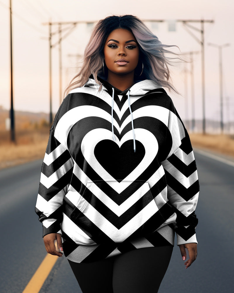 Big & Tall Geometric Hoodie for big men view 1