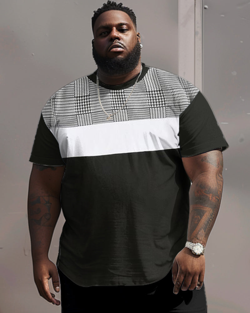 Big & Tall Plaid T-Shirt for big men