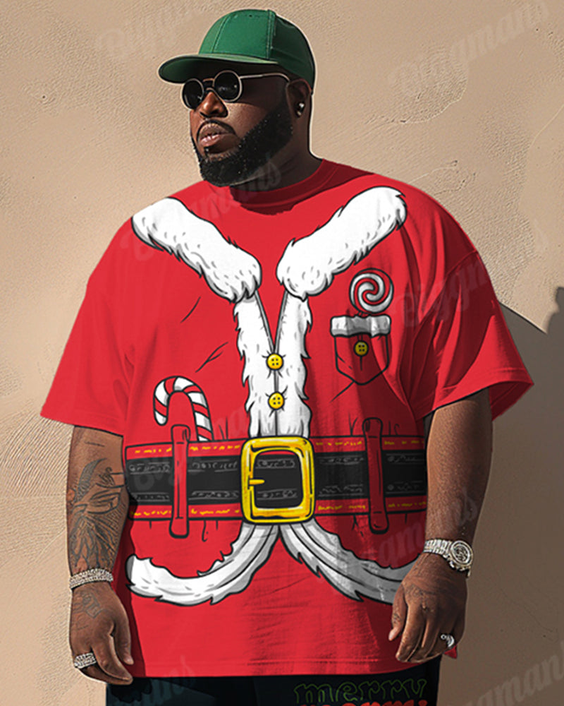 Big & Tall Streetwear T-Shirt Pants Set for big men view 2