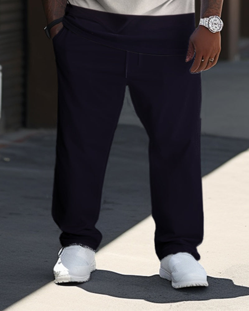 Big & Tall Striped Athletic Two-piece Set for big men view 3