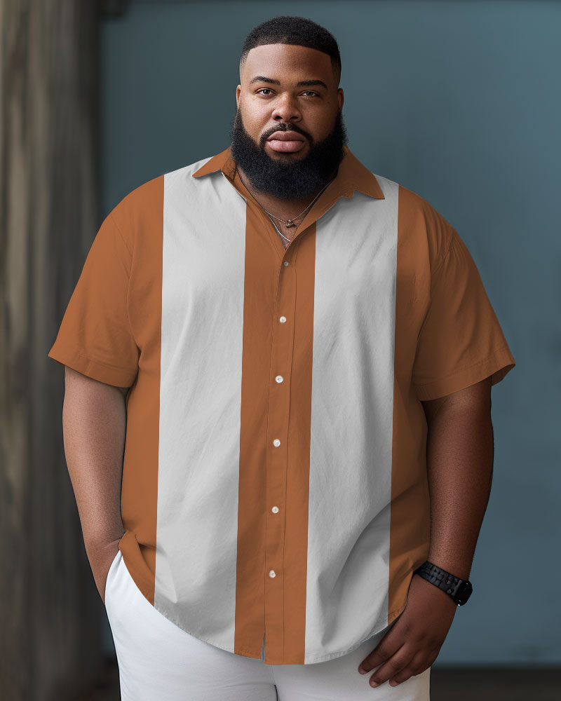 Big & Tall Hawaiian Colorblock Short Sleeve Shirt for big men view 4