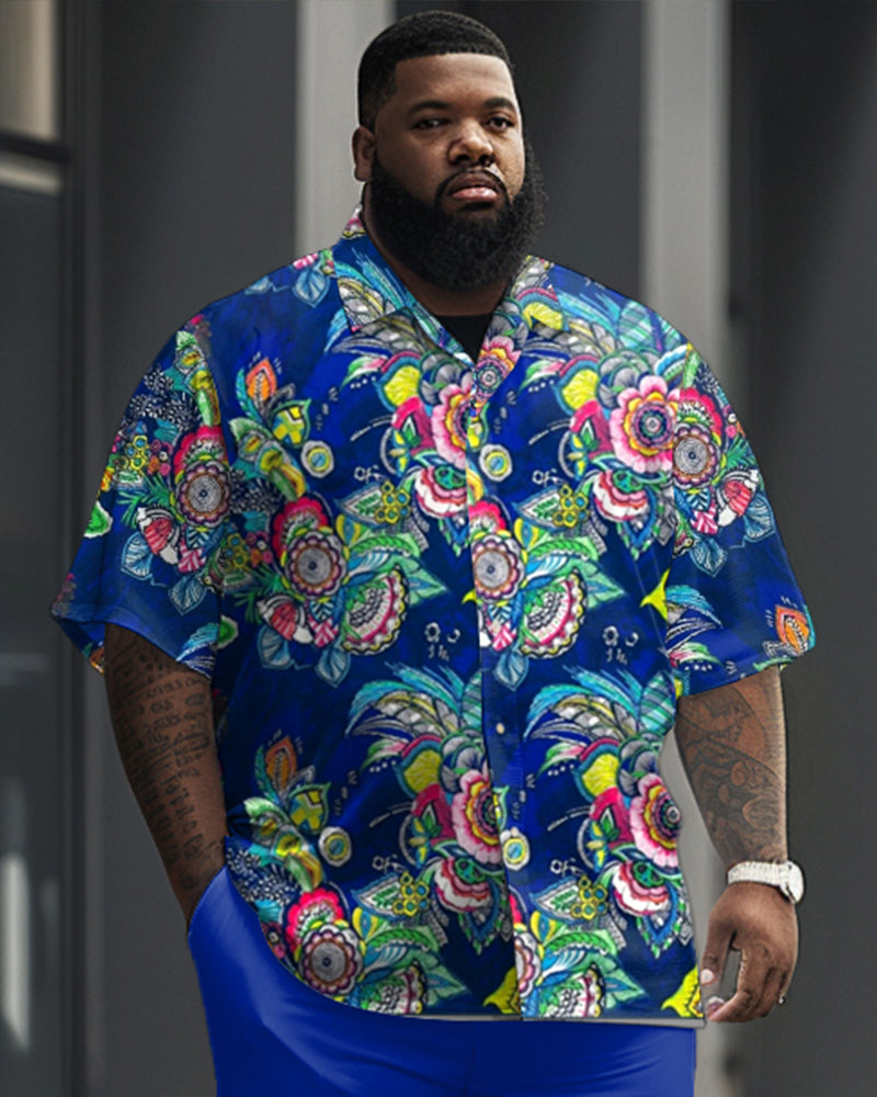 Big & Tall Graphic Floral Business Casual Jeans for big men view 2