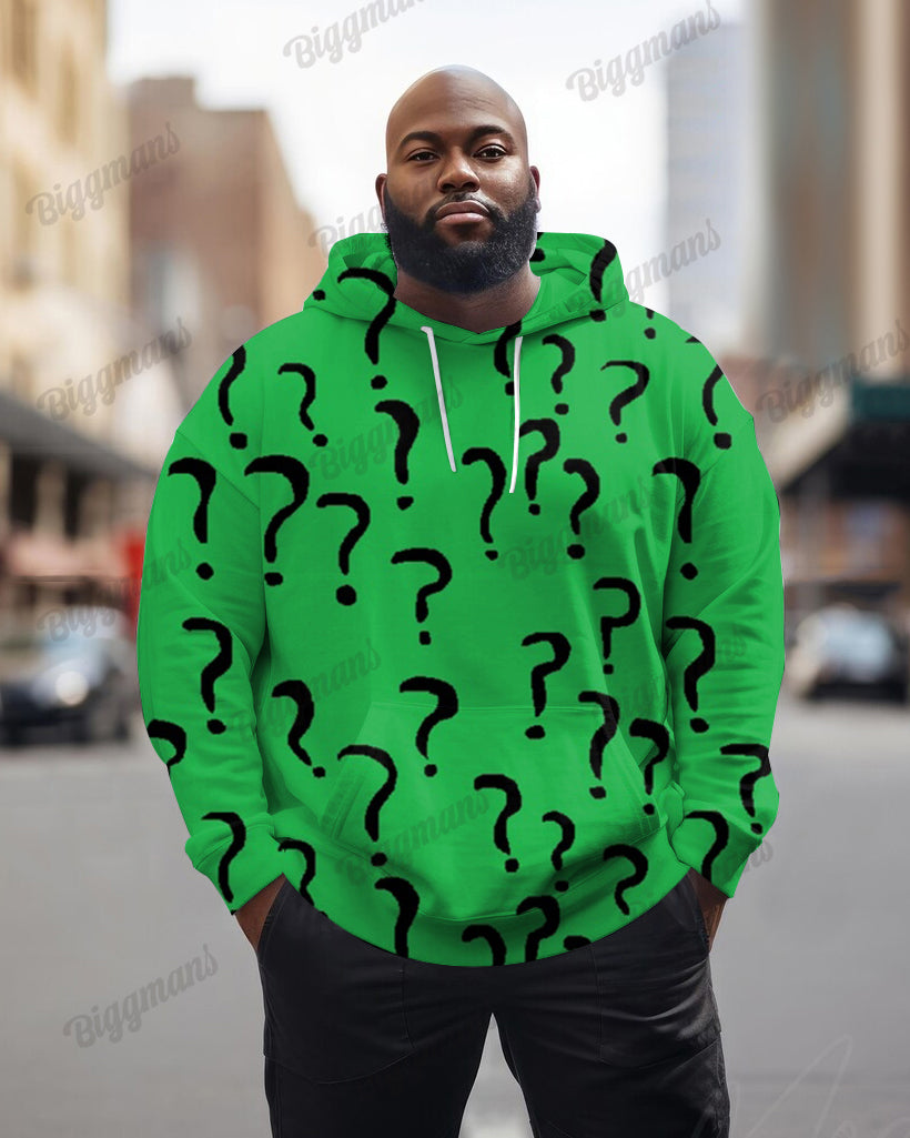 Big & Tall Graphic Hoodie Sweatpants Set for big men view 3