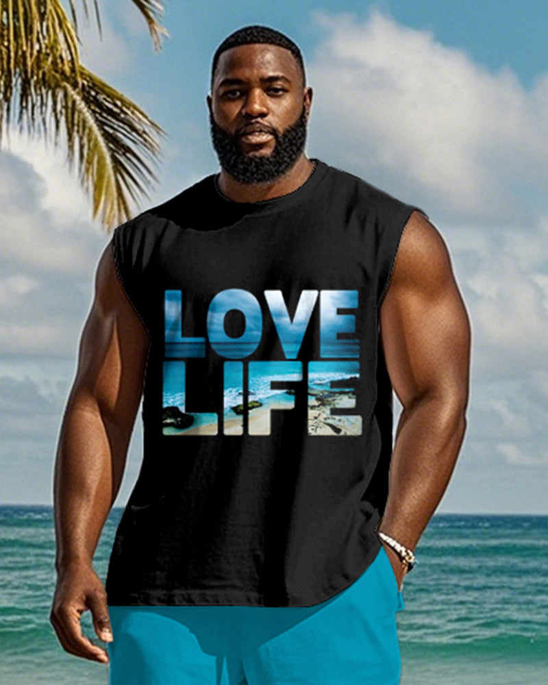 Big & Tall Graphic Two-piece Set for big men view 3