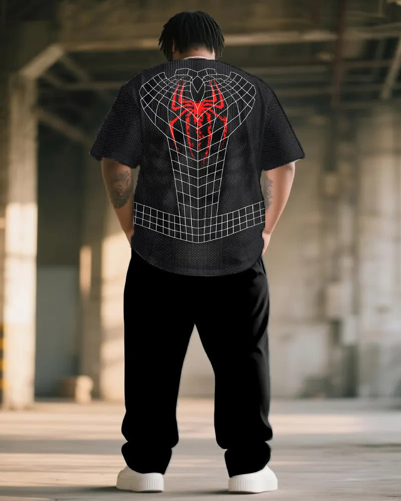 Big & Tall Graphic T-Shirt Pants Set for big men view 4